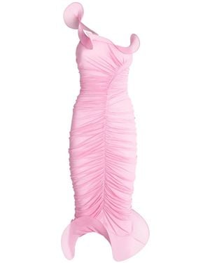Genny Midikleid Mit Rüschen - Pink