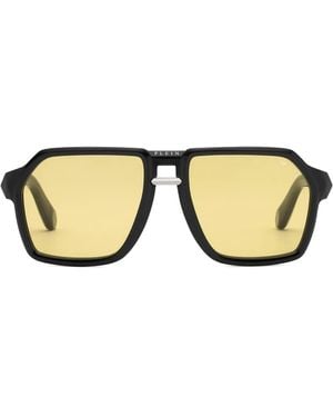 Philipp Plein Geometric-Frame Sunglasses - Natural