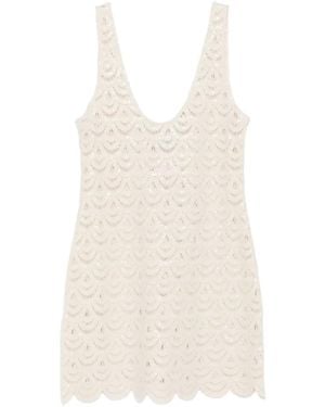 MC2 Saint Barth Haut Raya En Crochet À Sequins - White