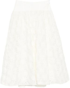 Jonathan Simkhai Floral Midi Skirt - White