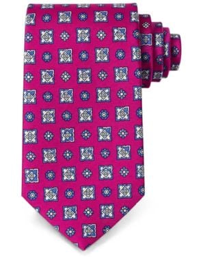 Bona Furtuna Corbata Con Estampado Geométrico - Rosa