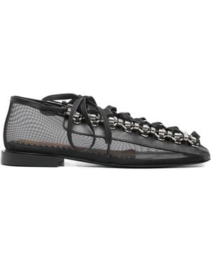 Toga Zapatos De Tacón De Malla - Negro