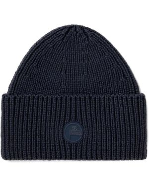 Fusalp Tonal-Logo Wool Beanie Hat - Blue