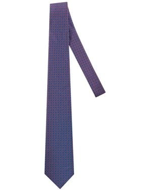 Corneliani Geometric-Print Tie - Purple