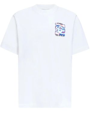 CASABLANCA Heat Map Logo Crew-Neck T-Shirt - White