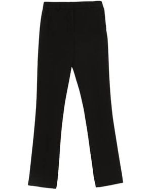 Patrizia Pepe Logo-Plaque Tailored Trousers - Black