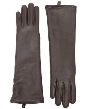 GANT Long Leather Gloves - Brown