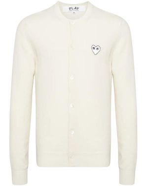 COMME DES GARÇONS PLAY Wool Cardigan - White
