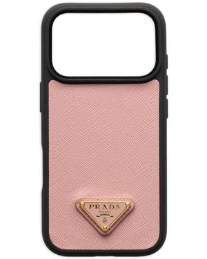 Prada Leather Iphone 17 Pro Max Case - Pink