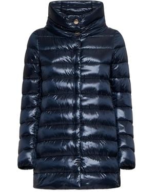 Herno Amelia Quilted High-Neck Coat - Blue