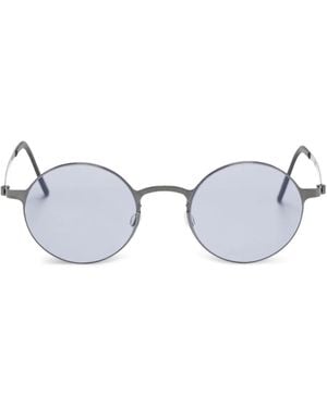 Lindberg Strip Sonnenbrille Mit Ovalem Gestell - Mettallic