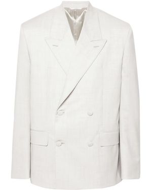 Givenchy Double-Breasted Wool Blazer - White