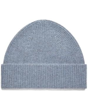 ZEGNA Cashmere Beanie Hat - Blue