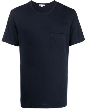 James Perse Klassisches T-Shirt - Blau