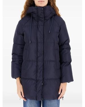 Weekend by Maxmara Hooded Puffer Jacket - Blue