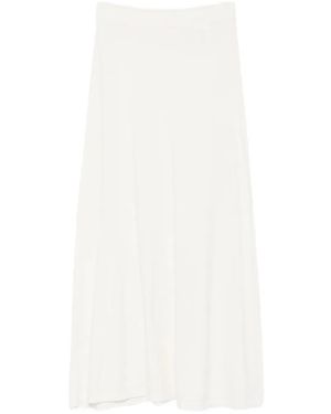 Lisa Yang Adrienne Fine-Knit Flared Maxi Skirt - White