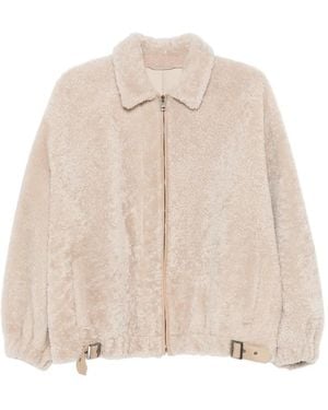 Simonetta Ravizza Jacke Mit Schnallendetail - Natur