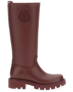 Moncler Kickstream Logo-Patch Chunky-Sole Boots - Brown