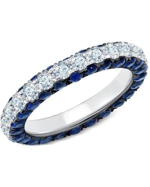 Graziela Sapphire And Diamond Band Ring - Blue