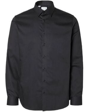 SELECTED Slim-Fit Shirt - Black