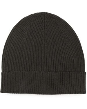 Rick Owens Gerippte Beanie - Schwarz