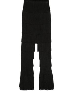 Norma Kamali Fringed Leggings - Black