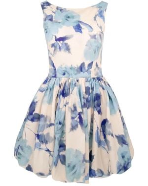 Azeeza Ananya Floral-pattern Mini Dress - ブルー