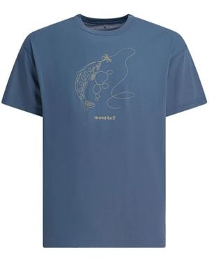 Montbell Wickron Graphic-Print T-Shirt - Blue
