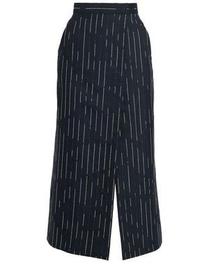 Erdem Pinstripe-Pattern Pencil Skirt - Blue