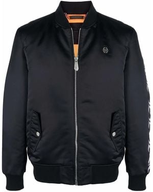 Philipp Plein Logo-Print Bomber Jacket - Multicolour