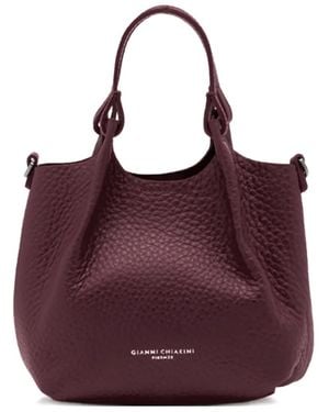 Gianni Chiarini レザー トートバッグ - パープル