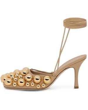 A.W.A.K.E. MODE Ursula Sphere-Embellished Court Shoes - Natural