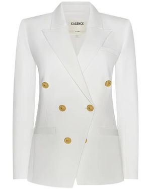 L'Agence Kyomi Blazer Met Dubbele Rij Knopen - Wit