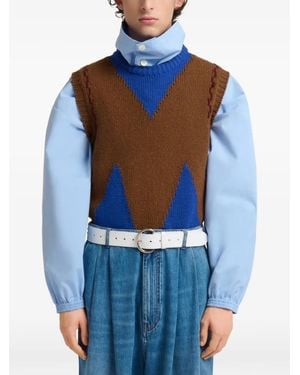 Marni Chaleco En Punto De Intarsia - Azul