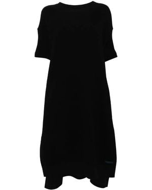 Yohji Yamamoto Side-Slit Midi Dress - Black