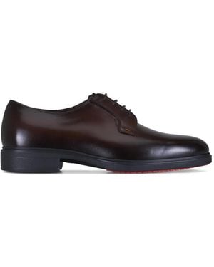Santoni Easy Revlo Leather Derby Shoes - White