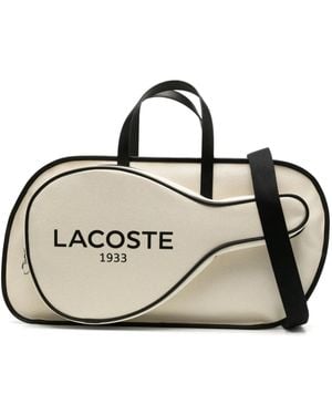 Lacoste Large Heritage Canvas Racket Bag - Metallic