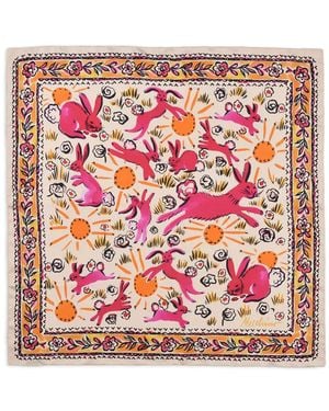Moschino Floral Rabbit Scarf - Pink
