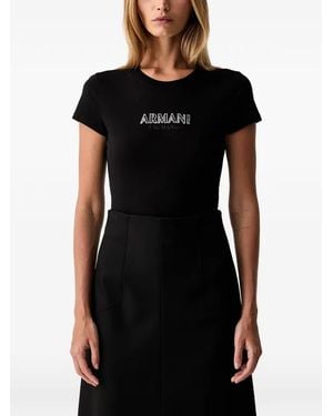 ARMANI EXCHANGE Cotton T-Shirt - Black