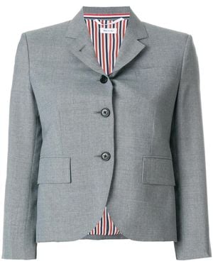 Thom Browne Short Structured Blazernotched Lapels - Grey
