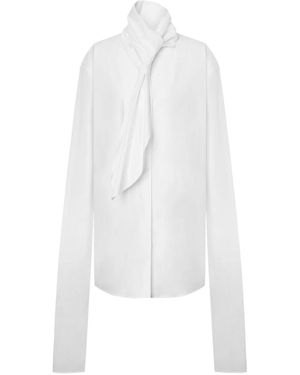 Alberta Ferretti スカーフカラーシャツ - ホワイト