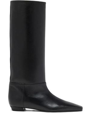 Proenza Schouler Trap Leather Knee-High Boots - Black