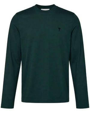 Ami Paris Ami De Coeur Long-Sleeve T-Shirt - Green