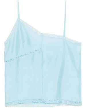 MM6 by Maison Martin Margiela シルク トップ - ブルー