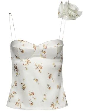 Magda Butrym Floral Top - White