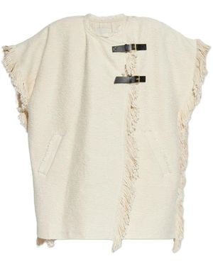 Isabel Marant Greya Fringed Coat - White