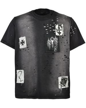 FILTH Camiseta Con Efecto Envejecido Y Parche - Negro