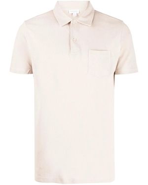 Sunspel Short-Sleeve Cotton Polo Shirt - Natural