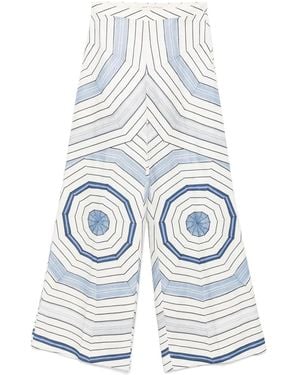 Sandro Pantalones con estampado geométrico de x Louise Bourgeois - Azul
