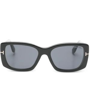 Tom Ford Lunettes De Vue Rectangulaires À Clips - Gris